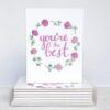 You're The Best Floral Greeting Cards - Set Of 10