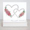 Floral Hearts Cards - Set Of 10