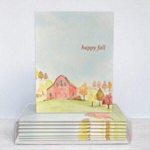 Happy Fall Greeting Card - Set Of 10