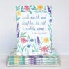 Mirth And Laughter Floral Birthday Card - Set Of 10