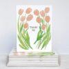 Peach Tulip Thank You Cards - Set Of 10