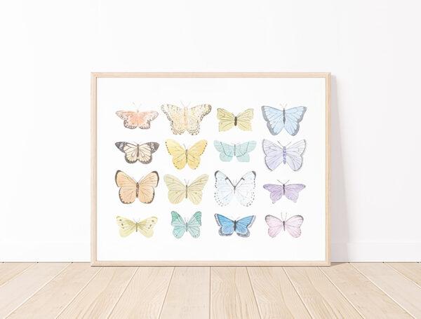 Butterfly Rainbow Art Print - Image 3