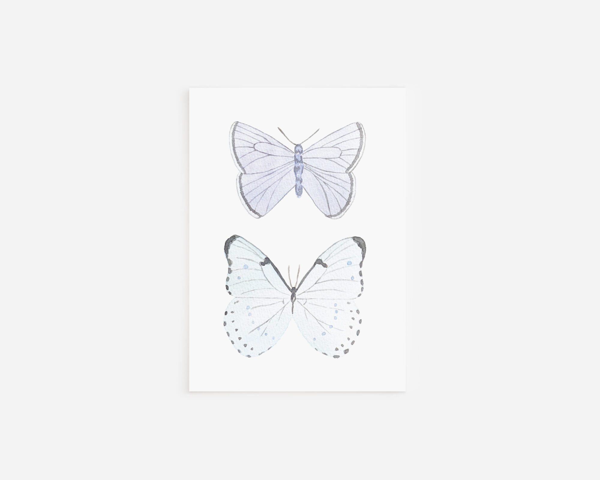 Small Blue Butterfly Art Print White Clover Paper Co.