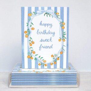Happy Birthday Sweet Friend Cards - Set Of 10