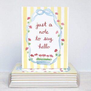 Just A Note To Say Hello Cards - Set Of 10