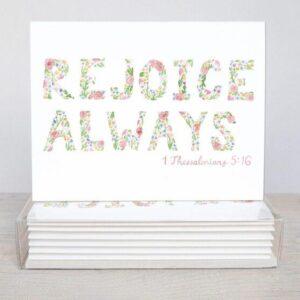 Rejoice Always Greeting Cards - Set Of 10