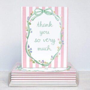 Thank You So Very Much Cards - Set Of 10