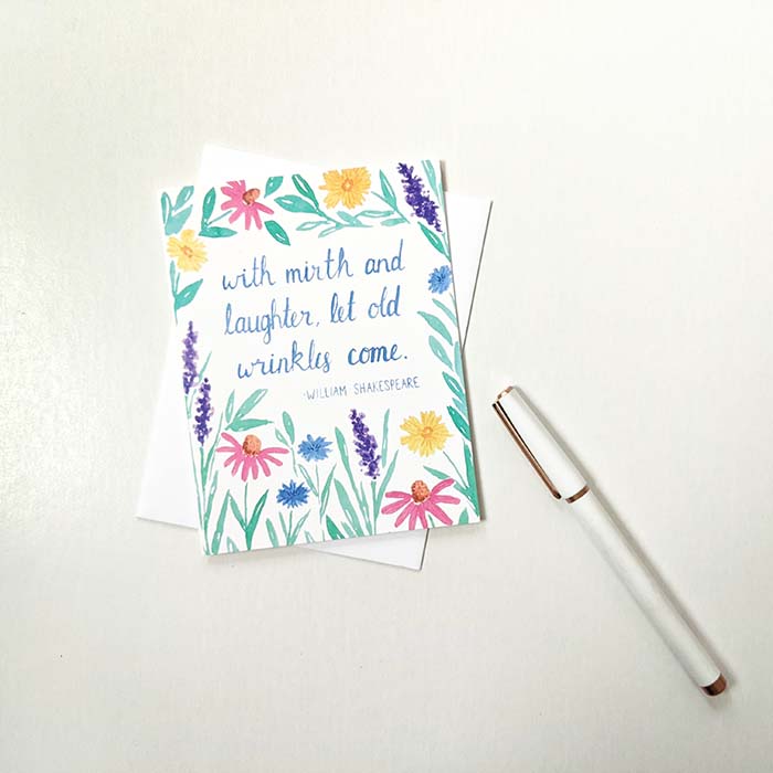 Friendship quote card