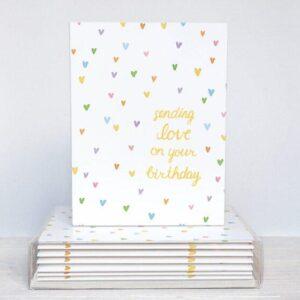 Sending Love On Your Birthday Cards - Set Of 10