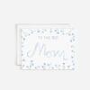To The Best Mom Blue Floral Card