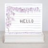 Watercolor Wisteria Hello Greeting Cards - Set Of 10