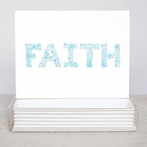 Faith Floral Watercolor Greeting Cards - Set Of 10