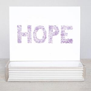 Hope Floral Watercolor Greeting Card - Set Of 10
