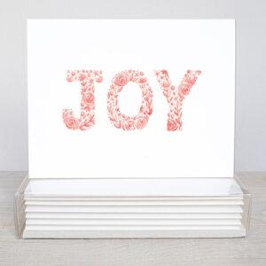 Joy Floral Watercolor Cards - Set Of 10