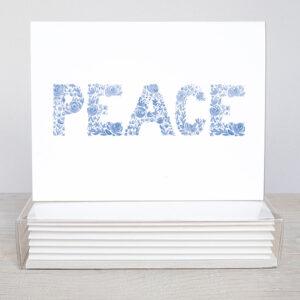 Peace Floral Watercolor Greeting Cards - Set Of 10