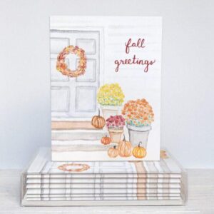 Fall Greetings Watercolor Cards - Set Of 10