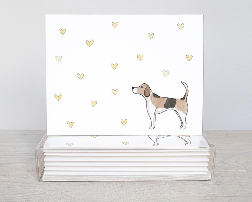 Beagle Greeting Cards - Set Of 10
