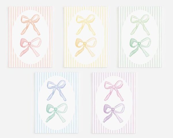 Watercolor Bows 5x7 Art Print - Image 7