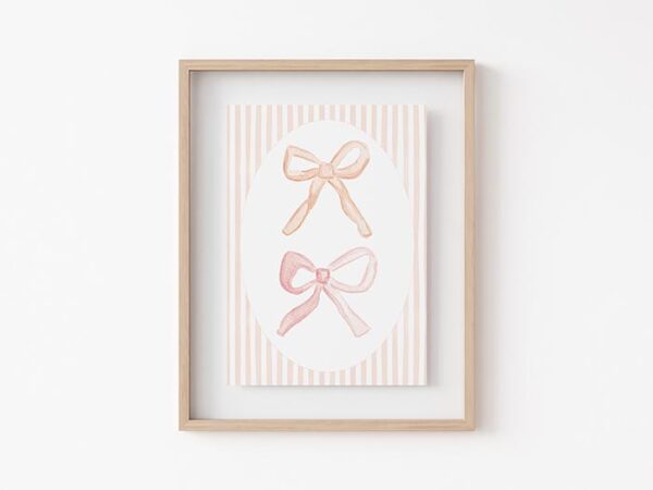 Watercolor Bows 5x7 Art Print