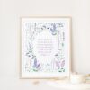 Romans 15:13 Purple Floral Bible Verse 8x10 Art Print - Image 3
