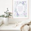 Romans 15:13 Purple Floral Bible Verse 8x10 Art Print - Image 2
