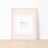 Striped Teacup Art Print In Light Pink