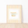 Striped Teacup Art Print In Orange