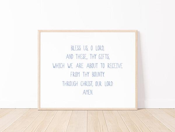 Catholic Dinner Prayer Watercolor Art Print