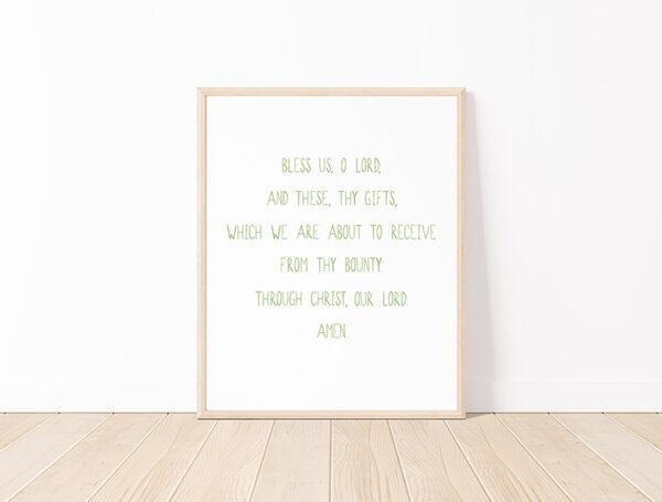 Catholic Dinner Prayer Watercolor Art Print - Image 2