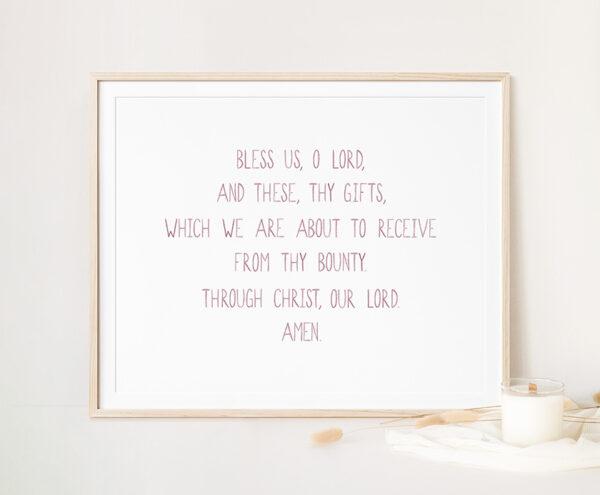 Catholic Dinner Prayer Watercolor Art Print - Image 3