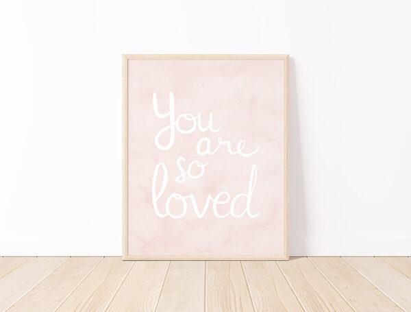 You Are So Loved Watercolor Nursery Art Print - Image 5