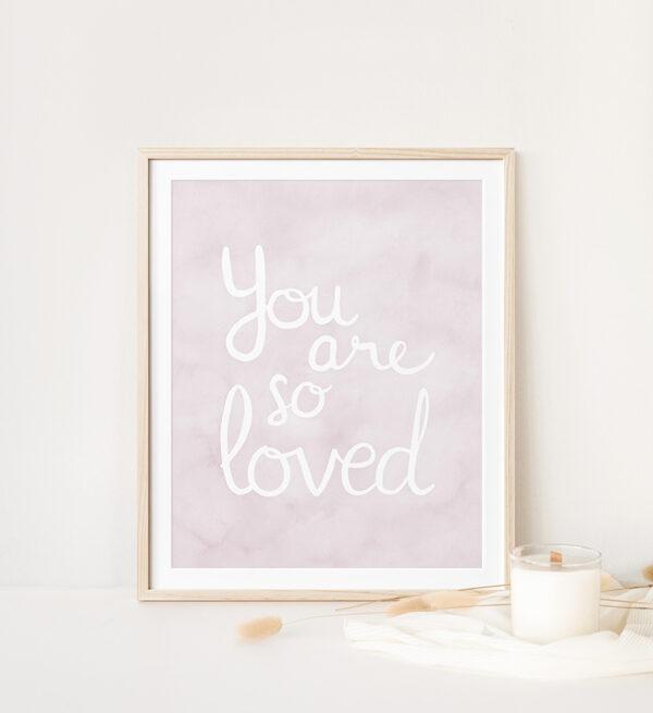 You Are So Loved Watercolor Nursery Art Print - Image 6