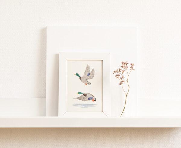Tiny Mallard Duck Art Print 3 - Image 2