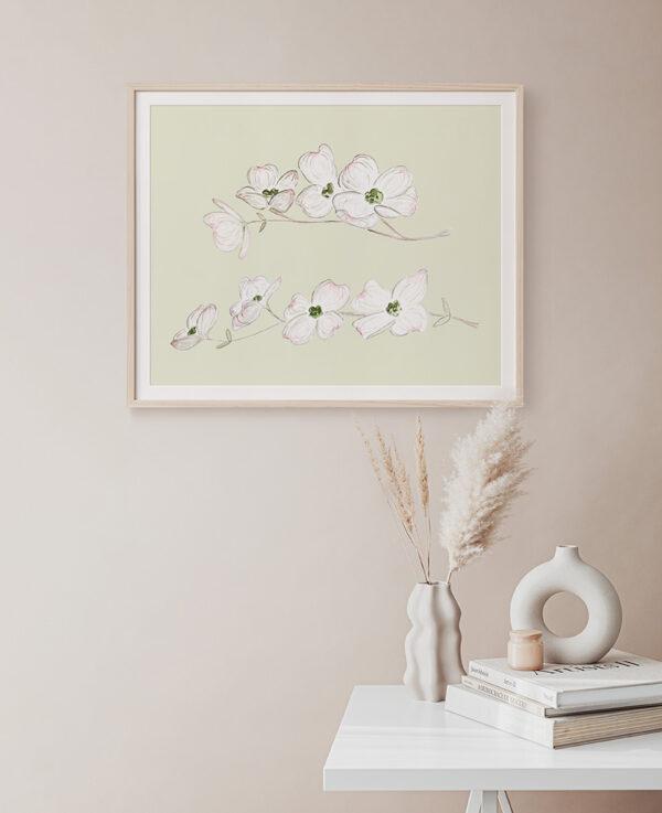 Dogwood Flowers 8x10 Watercolor Art Print - Image 5