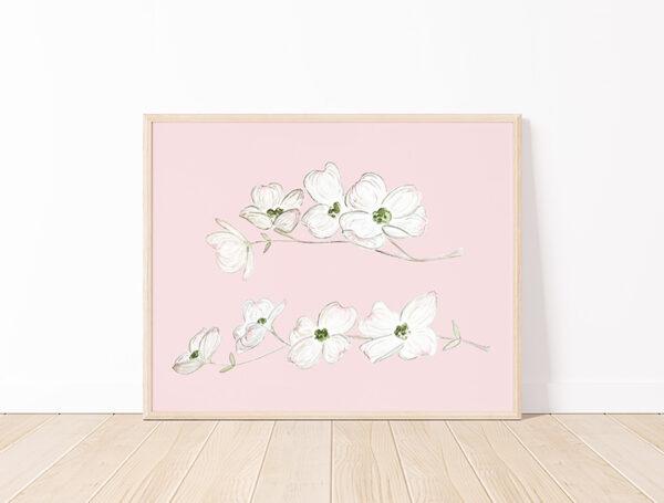Dogwood Flowers 8x10 Watercolor Art Print - Image 3