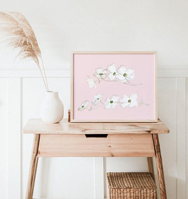 Dogwood Flowers 8x10 Watercolor Art Print - Image 4