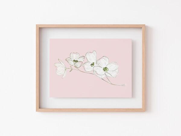 Dogwood Flowers 5x7 Watercolor Art Print 1 - Image 2