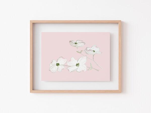 Dogwood Flowers 5x7 Watercolor Art Print 2 - Image 2