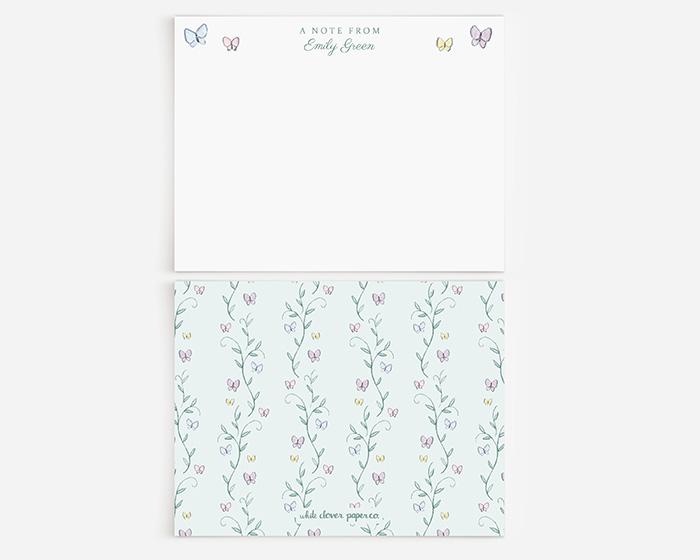 Watercolor Butterflies Personalized Stationery Set - Image 2