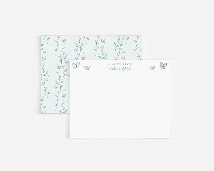 Watercolor Butterflies Personalized Stationery Set