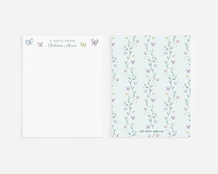 Watercolor Butterflies Personalized Stationery Set - Image 4