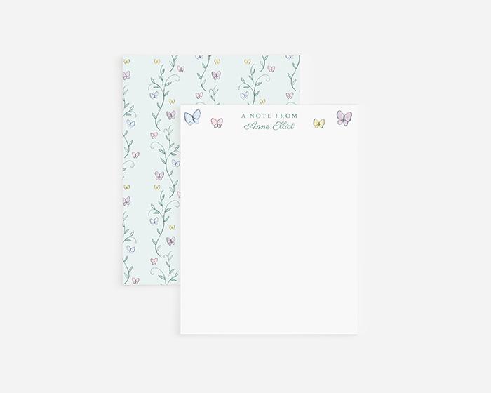 Watercolor Butterflies Personalized Stationery Set - Image 3