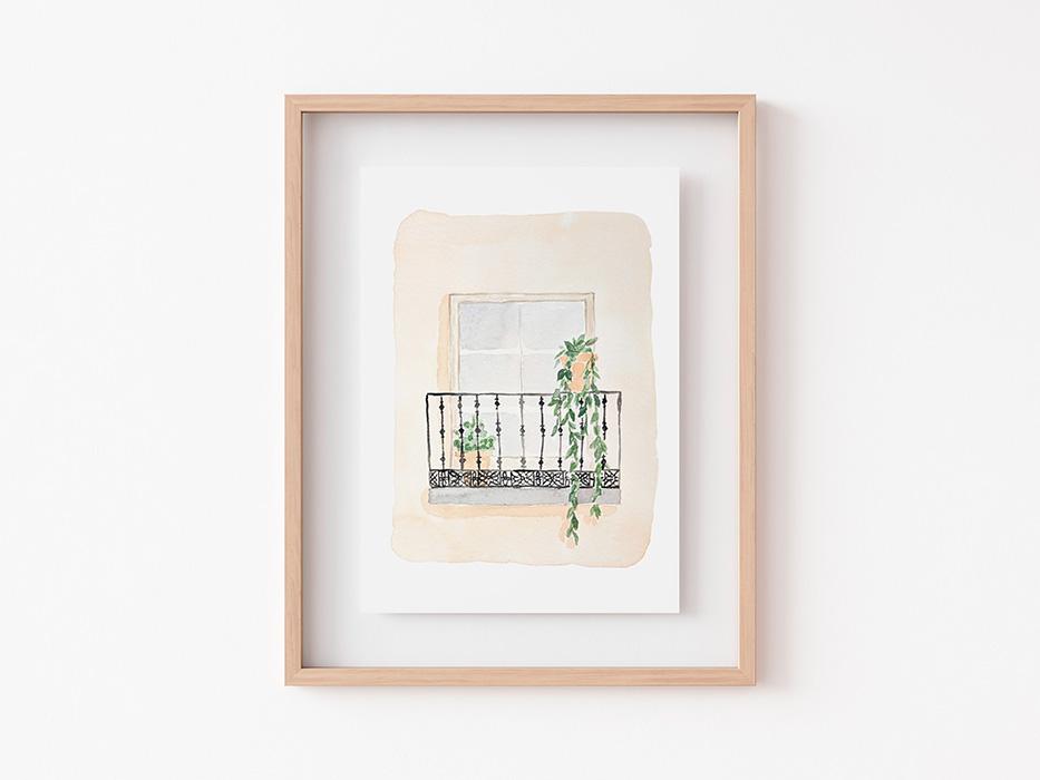 Madrid Windows Tiny 5x7 Watercolor Art Prints - Image 4