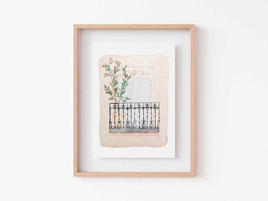 Madrid Windows Tiny 5x7 Watercolor Art Prints - Image 5