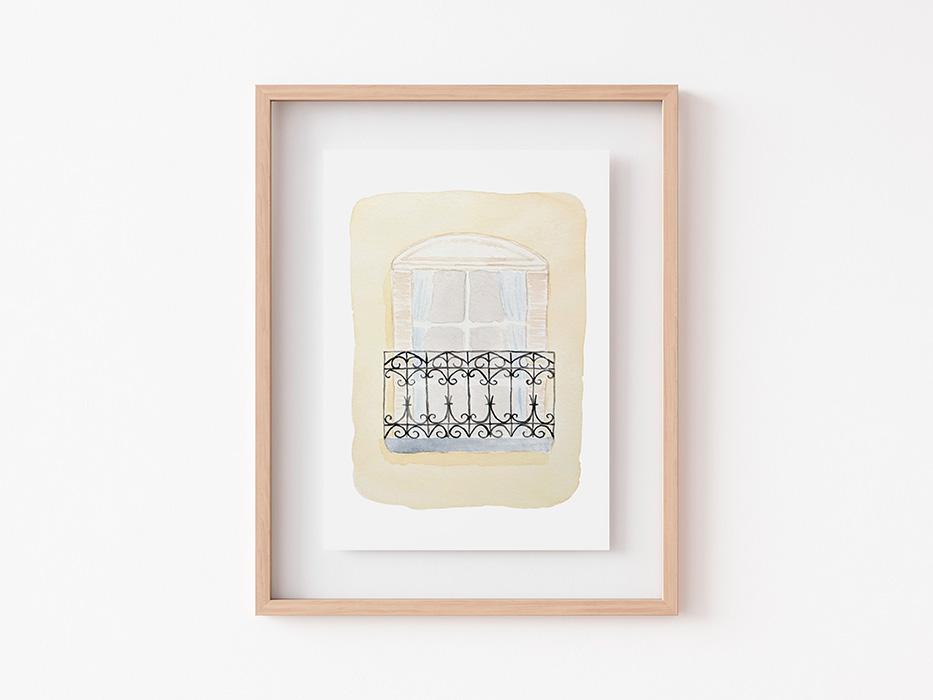 Madrid Windows Tiny 5x7 Watercolor Art Prints - Image 6