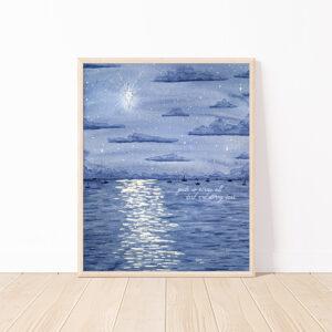 Stella Maris Marian Watercolor Art Print