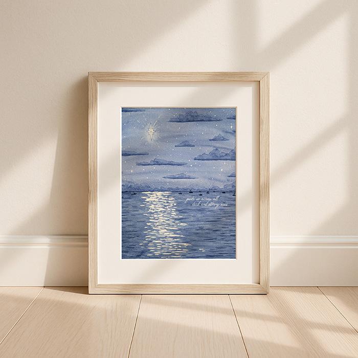 Stella Maris Marian Watercolor Art Print - Image 2