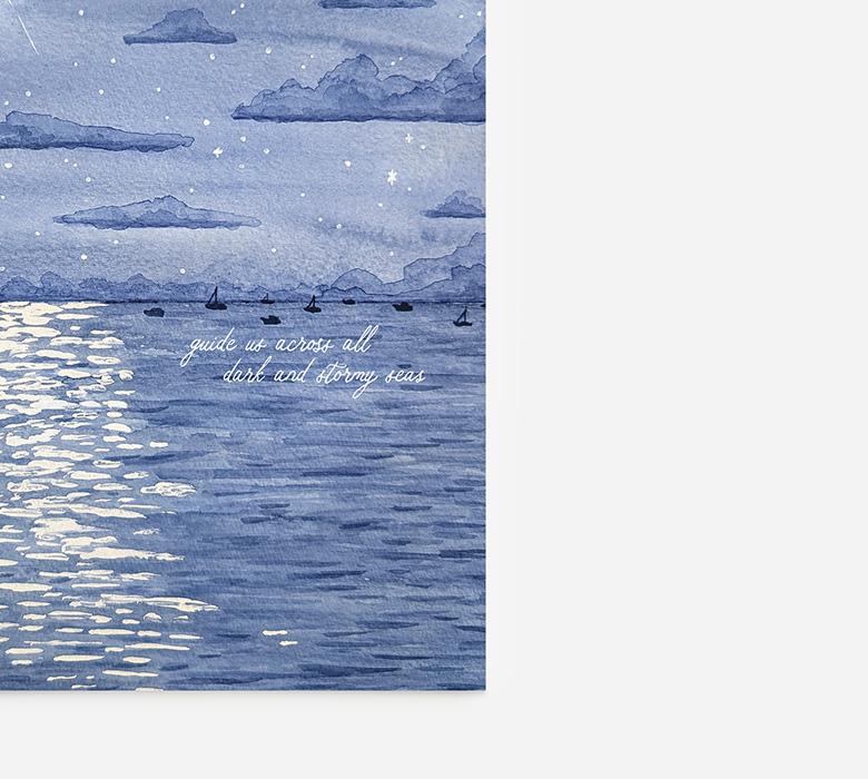 Stella Maris Marian Watercolor Art Print - Image 4