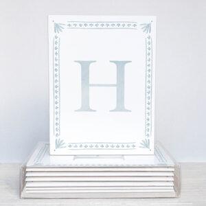 Boho Border Monogram Greeting Cards Box Of 10