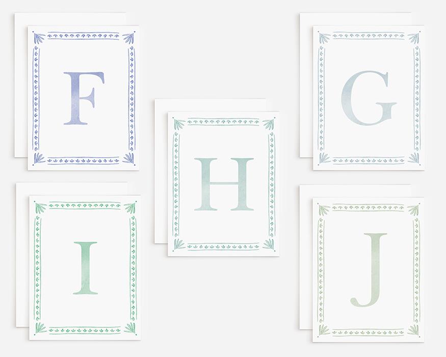 Boho Border Monogram Greeting Cards Box Of 10 - Image 6
